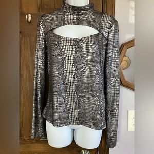 Silver Snakeskin Long Sleeve